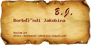 Borbándi Jakobina névjegykártya